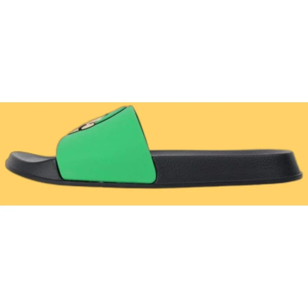 GroundUp Nintendo Super Mario & Luigi Boys Slide Sandals Shoes Black Size 4 NWT